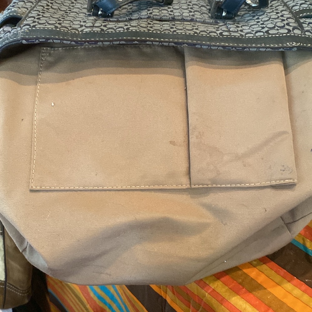 Coach Gallery East West Signature Canvas & Leather Tote Purse BAG~♥ - Picture 14 of 15